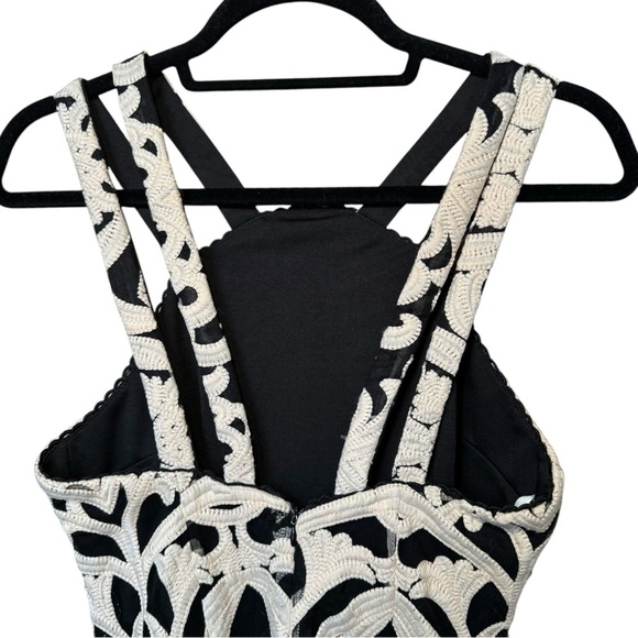 Foxiedox Anthropology Embroidered Minidress Black Cream | Women’s Size Small‎ - Picture 5 of 13